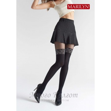 Колготки с имитацией чулок Marilyn Zazu Dots W02